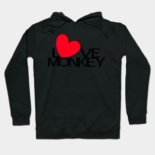 Love Monkey Heart Shape Hoodie